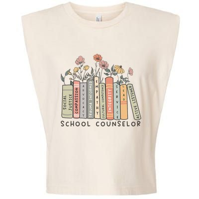 Retro School Counselor Therapisttal Health Advocate Garment-Dyed Women's Muscle Tee