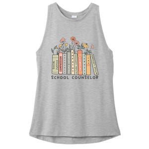 Retro School Counselor Therapisttal Health Advocate Ladies PosiCharge Tri-Blend Wicking Tank