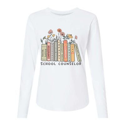 Retro School Counselor Therapisttal Health Advocate Womens Cotton Relaxed Long Sleeve T-Shirt