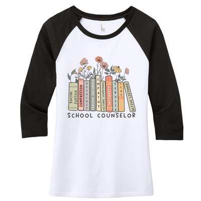 Retro School Counselor Therapisttal Health Advocate Women's Tri-Blend 3/4-Sleeve Raglan Shirt