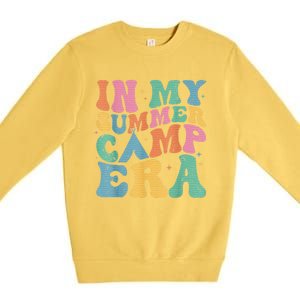 Retro Summer Camper Women Groovy In My Summer Camp Era Premium Crewneck Sweatshirt