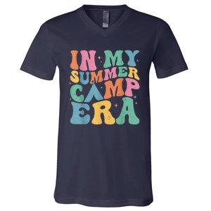 Retro Summer Camper Women Groovy In My Summer Camp Era V-Neck T-Shirt