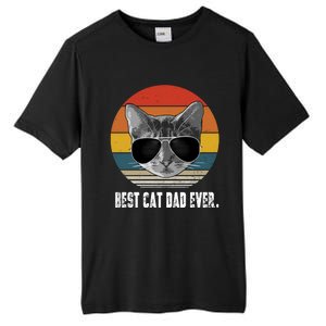 Retro Style Cagift Best Cat Dad Ever Funny Gift Tall Fusion ChromaSoft Performance T-Shirt