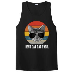 Retro Style Cagift Best Cat Dad Ever Funny Gift PosiCharge Competitor Tank