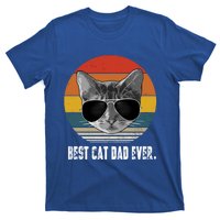 Retro Style Cagift Best Cat Dad Ever Funny Gift T-Shirt