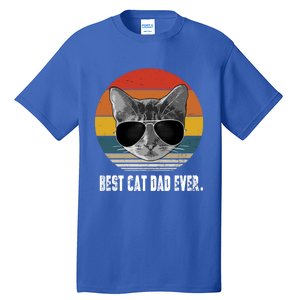 Retro Style Cagift Best Cat Dad Ever Funny Gift Tall T-Shirt