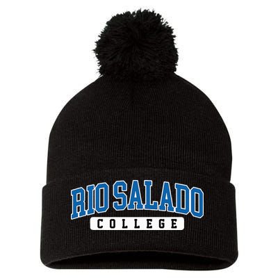 Rio Salado College Arch Vintage Design Pom Pom 12in Knit Beanie
