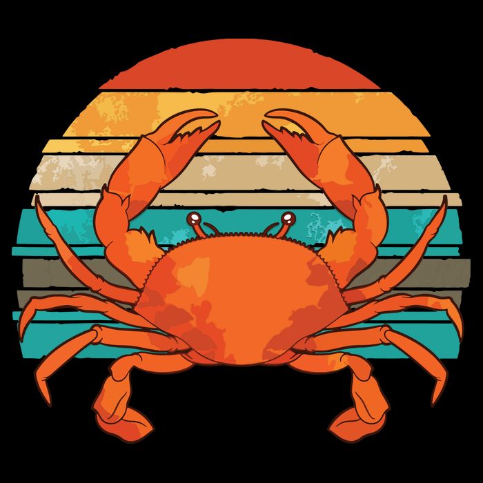 Retro Seafood Crab Lover Crabbing Sea Animal Crab Impact Tech Backpack
