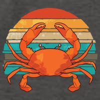 Retro Seafood Crab Lover Crabbing Sea Animal Crab Vector Backpack