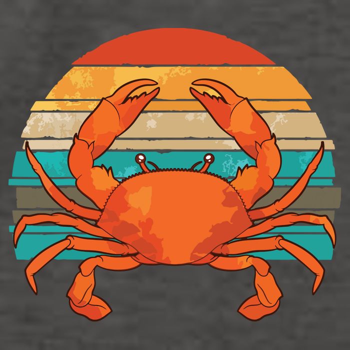 Retro Seafood Crab Lover Crabbing Sea Animal Crab Vector Backpack