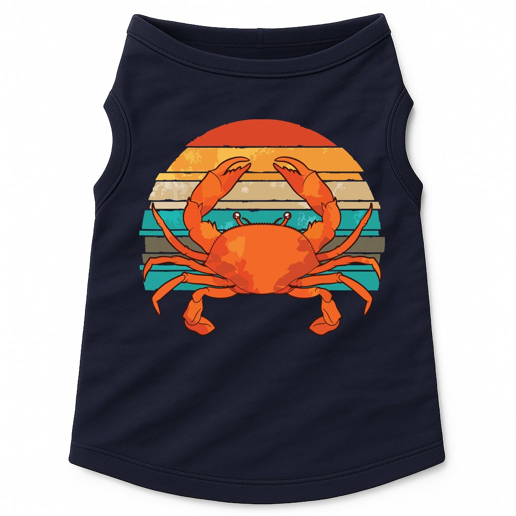 Retro Seafood Crab Lover Crabbing Sea Animal Crab Doggie Tank