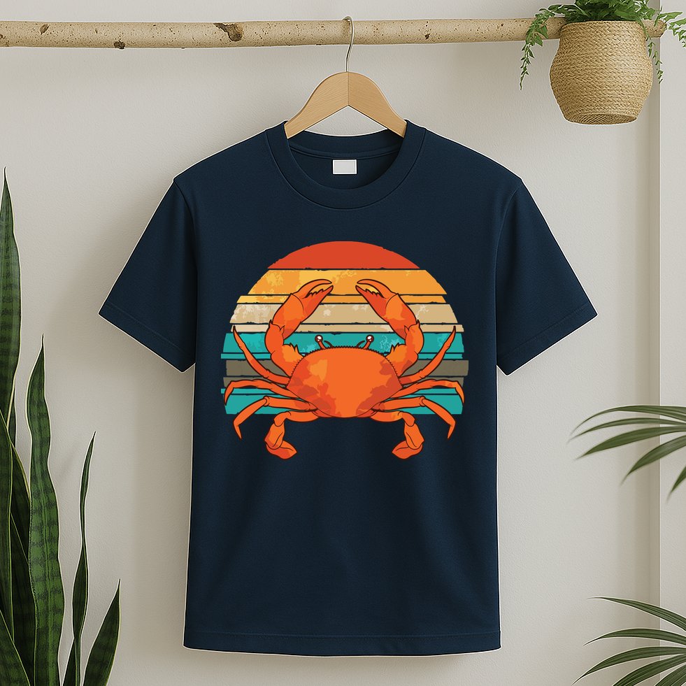 Retro Seafood Crab Lover Crabbing Sea Animal Crab T-Shirt