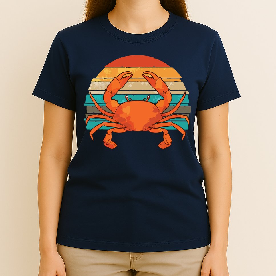 Retro Seafood Crab Lover Crabbing Sea Animal Crab T-Shirt