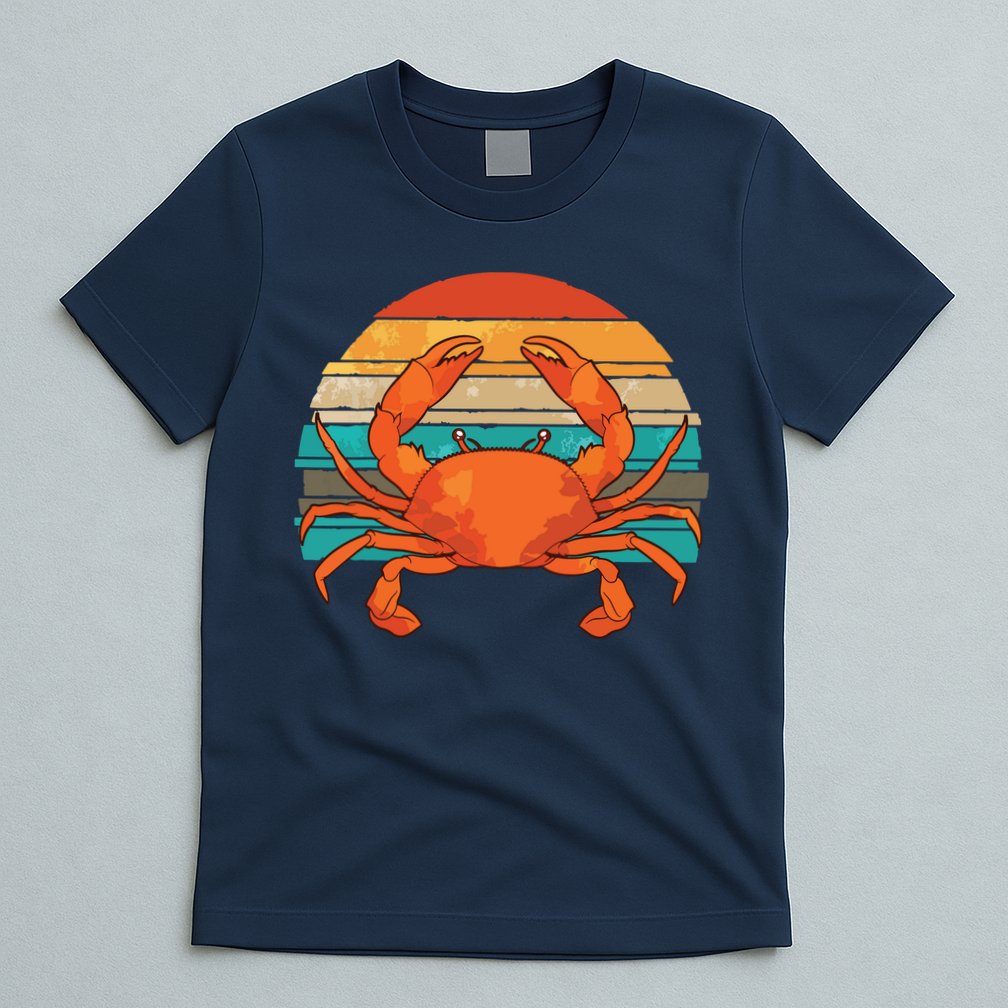 Retro Seafood Crab Lover Crabbing Sea Animal Crab T-Shirt