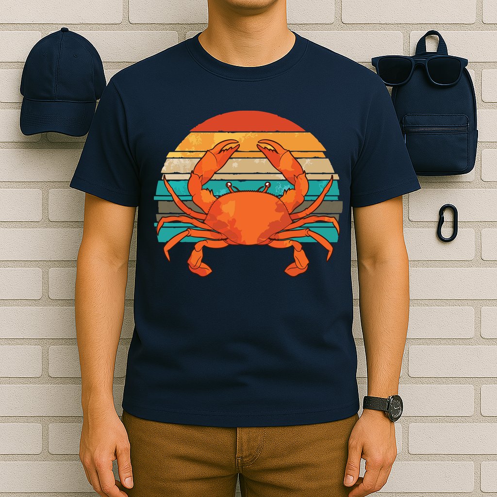 Retro Seafood Crab Lover Crabbing Sea Animal Crab T-Shirt