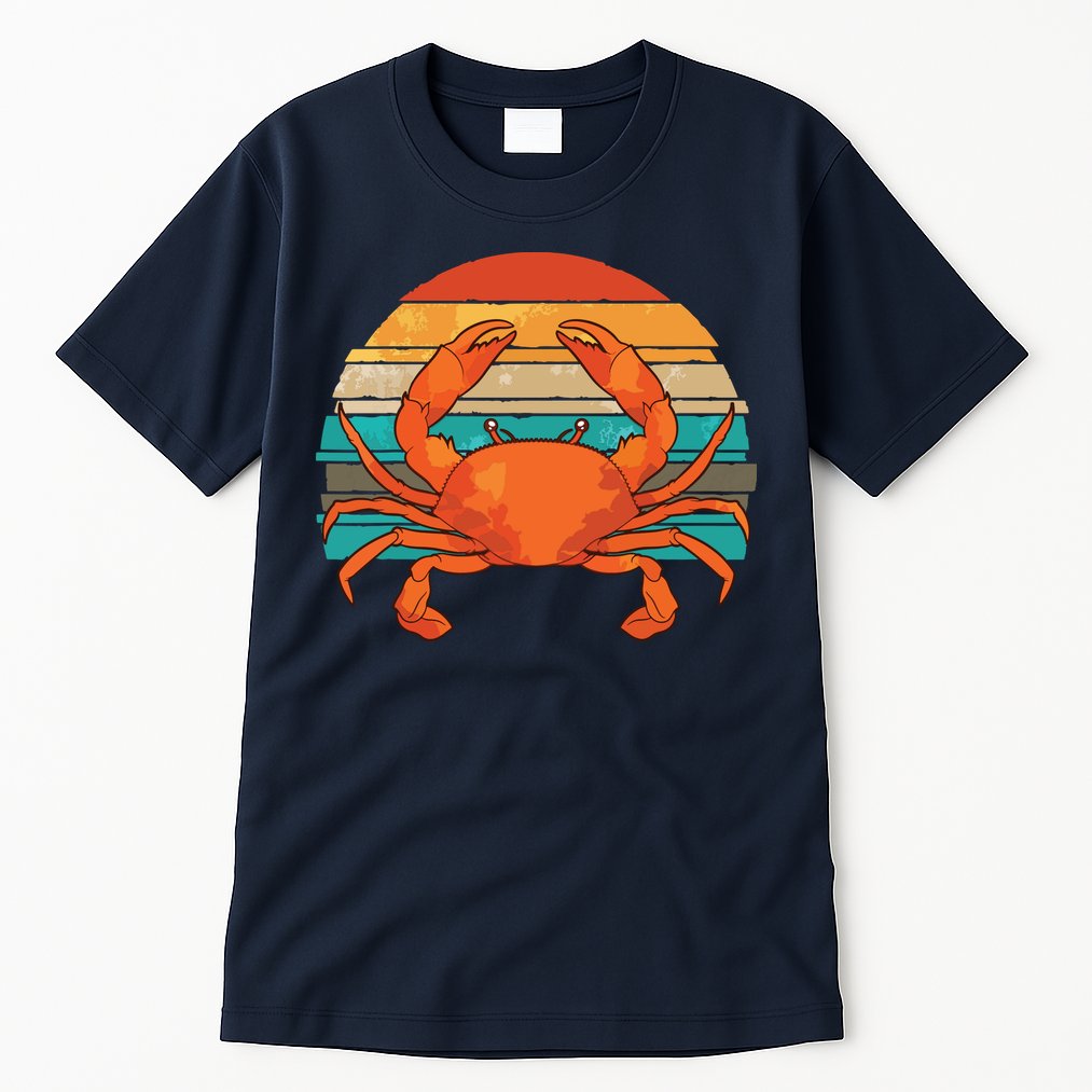 Retro Seafood Crab Lover Crabbing Sea Animal Crab Tall T-Shirt