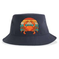 Retro Seafood Crab Lover Crabbing Sea Animal Crab Sustainable Bucket Hat