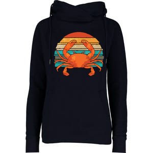 Retro Seafood Crab Lover Crabbing Sea Animal Crab Womens Funnel Neck Pullover Hood