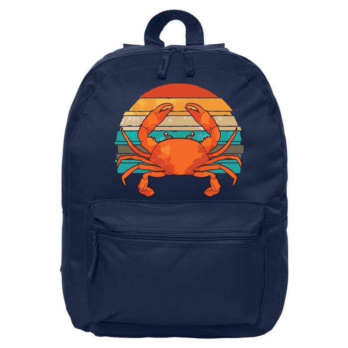 Retro Seafood Crab Lover Crabbing Sea Animal Crab 16 in Basic Backpack