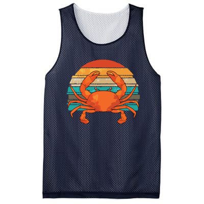 Retro Seafood Crab Lover Crabbing Sea Animal Crab Mesh Reversible Basketball Jersey Tank