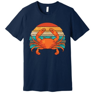 Retro Seafood Crab Lover Crabbing Sea Animal Crab Premium T-Shirt