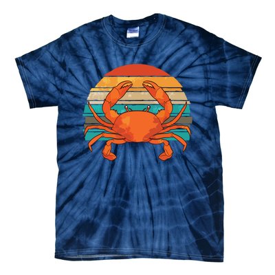 Retro Seafood Crab Lover Crabbing Sea Animal Crab Tie-Dye T-Shirt