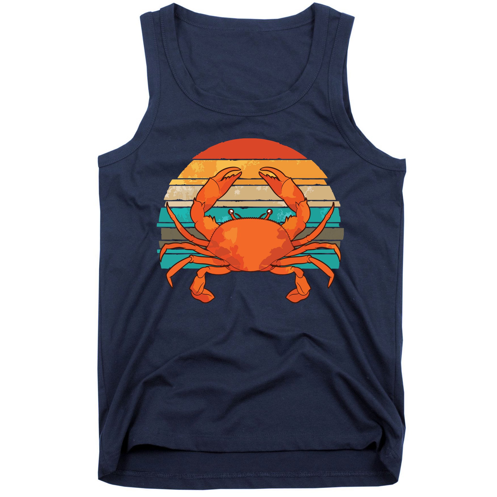 Retro Seafood Crab Lover Crabbing Sea Animal Crab Tank Top