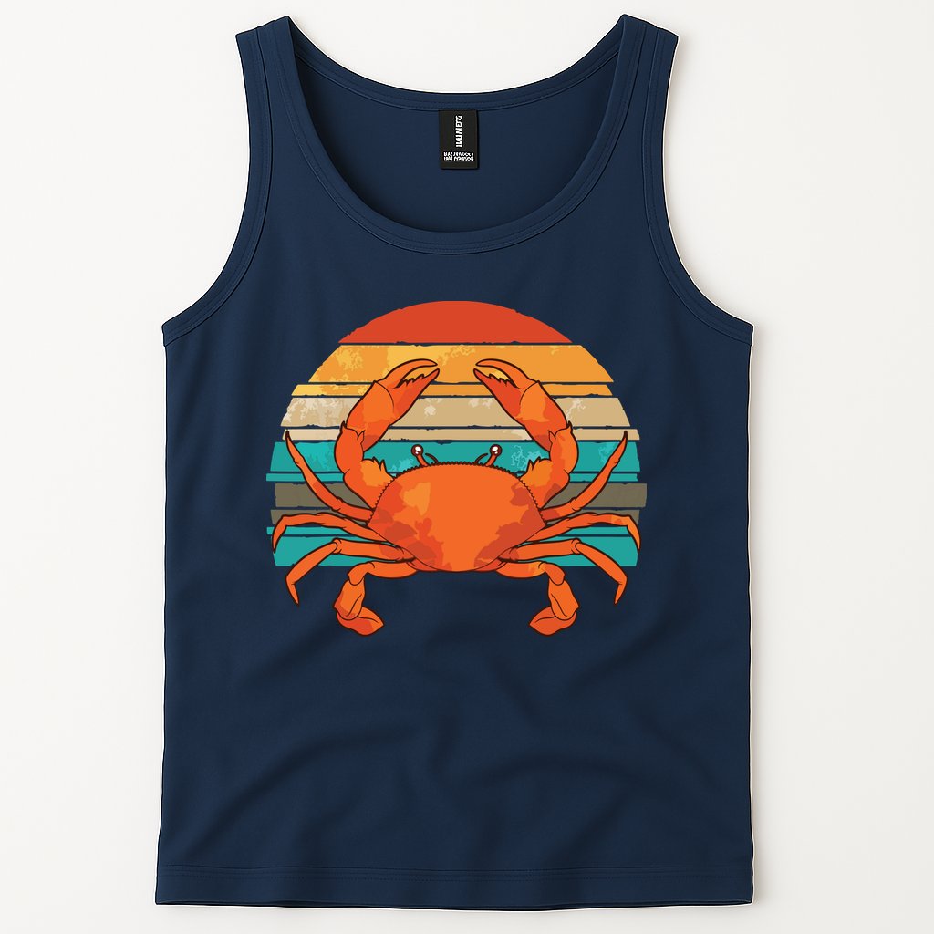 Retro Seafood Crab Lover Crabbing Sea Animal Crab Tank Top