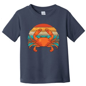 Retro Seafood Crab Lover Crabbing Sea Animal Crab Toddler T-Shirt