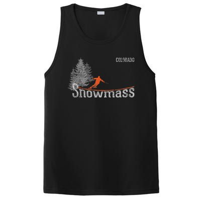 Retro Snowmass Colorado Distressed Skiing PosiCharge Competitor Tank