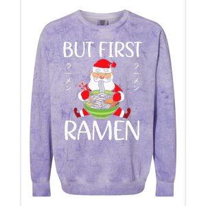 Ra Santa Christmas Manga Japanese Cute Anime Xmas Noodles Colorblast Crewneck Sweatshirt