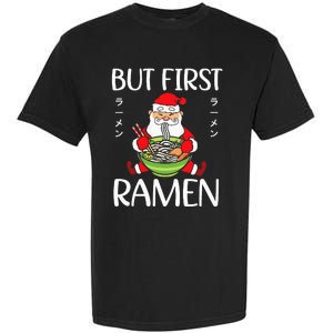 Ra Santa Christmas Manga Japanese Cute Anime Xmas Noodles Garment-Dyed Heavyweight T-Shirt