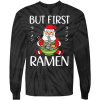 Ra Santa Christmas Manga Japanese Cute Anime Xmas Noodles Tie-Dye Long Sleeve Shirt