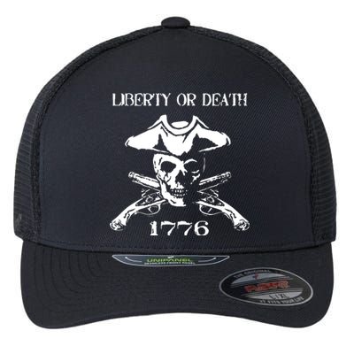 Revolutionary Skull Crossbones Flintlock Cool Flexfit Unipanel Trucker Cap