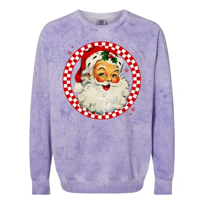 Retro Santa Claus Christmas Festive Cute Colorblast Crewneck Sweatshirt