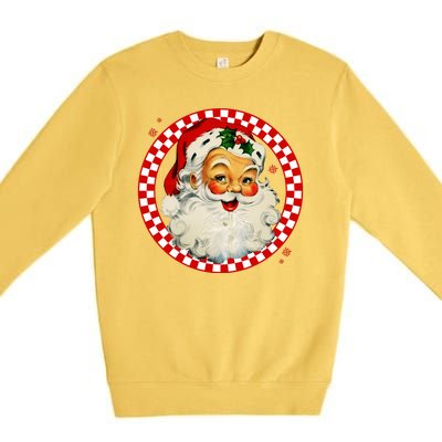 Retro Santa Claus Christmas Festive Cute Premium Crewneck Sweatshirt