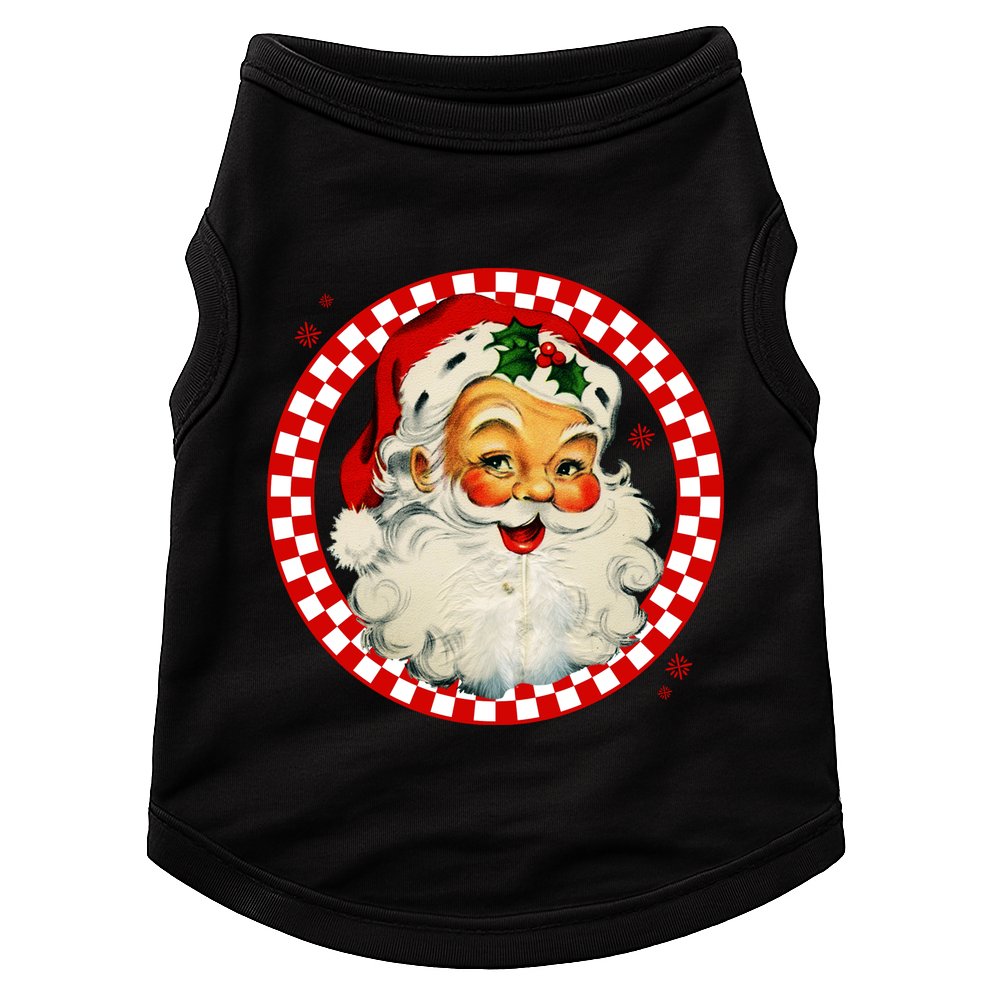 Retro Santa Claus Christmas Festive Cute Doggie Tank