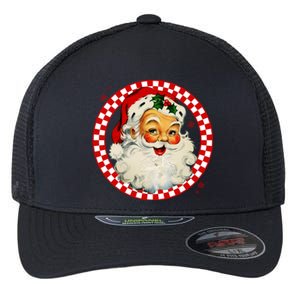 Retro Santa Claus Christmas Festive Cute Flexfit Unipanel Trucker Cap