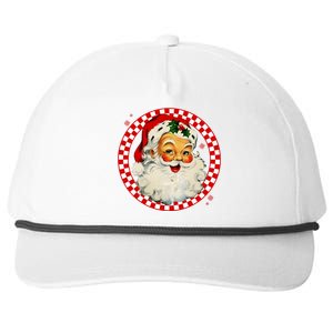 Retro Santa Claus Christmas Festive Cute Snapback Five-Panel Rope Hat