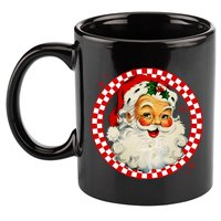 Retro Santa Claus Christmas Festive Cute 11oz C Handle Ceramic Mug