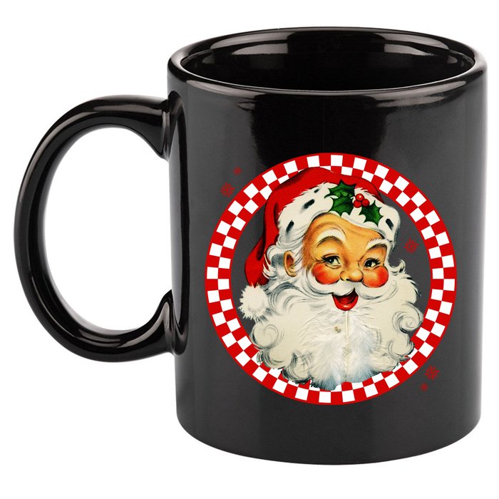 Retro Santa Claus Christmas Festive Cute 11oz C Handle Ceramic Mug