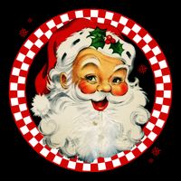 Retro Santa Claus Christmas Festive Cute Drawstring Bag