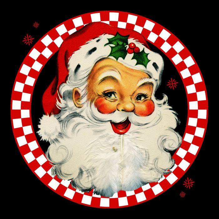 Retro Santa Claus Christmas Festive Cute Drawstring Bag