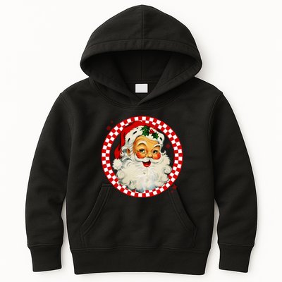 Retro Santa Claus Christmas Festive Cute Kids Hoodie