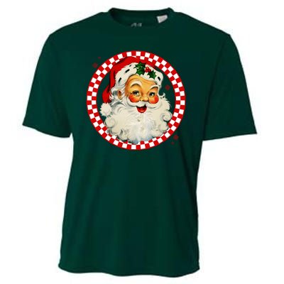 Retro Santa Claus Christmas Festive Cute Cooling Performance Crew T-Shirt