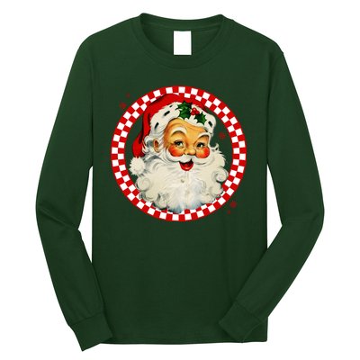 Retro Santa Claus Christmas Festive Cute Long Sleeve Shirt