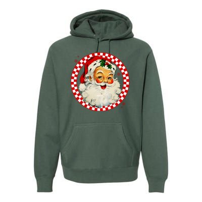 Retro Santa Claus Christmas Festive Cute Premium Hoodie