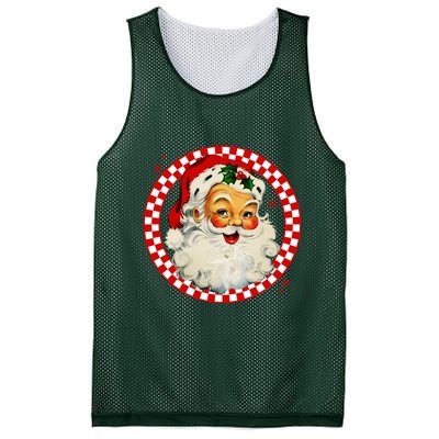 Retro Santa Claus Christmas Festive Cute Mesh Reversible Basketball Jersey Tank