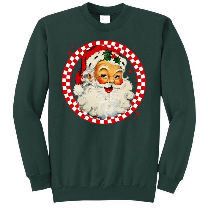 Retro Santa Claus Christmas Festive Cute Tall Sweatshirt