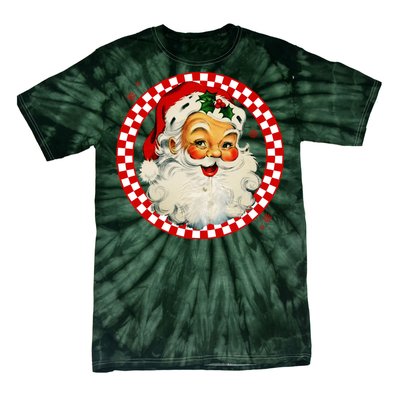 Retro Santa Claus Christmas Festive Cute Tie-Dye T-Shirt